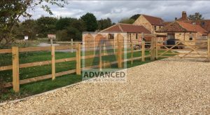 Post & Rail Fence and Timber Field Gate