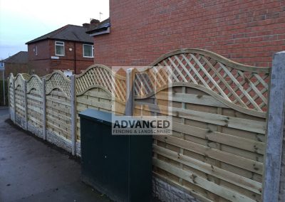 Concrete Posts, Gravelboard & Timber Panel Fencing