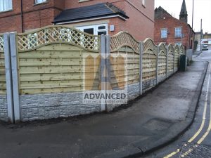 Concrete Posts, Gravelboard & Timber Panel Fencing