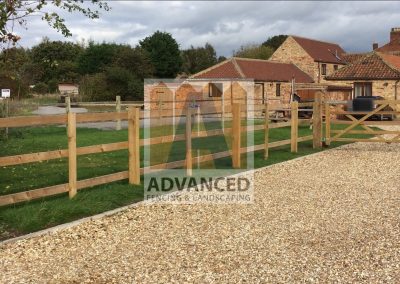 Post & Rail Fence and Timber Field Gate